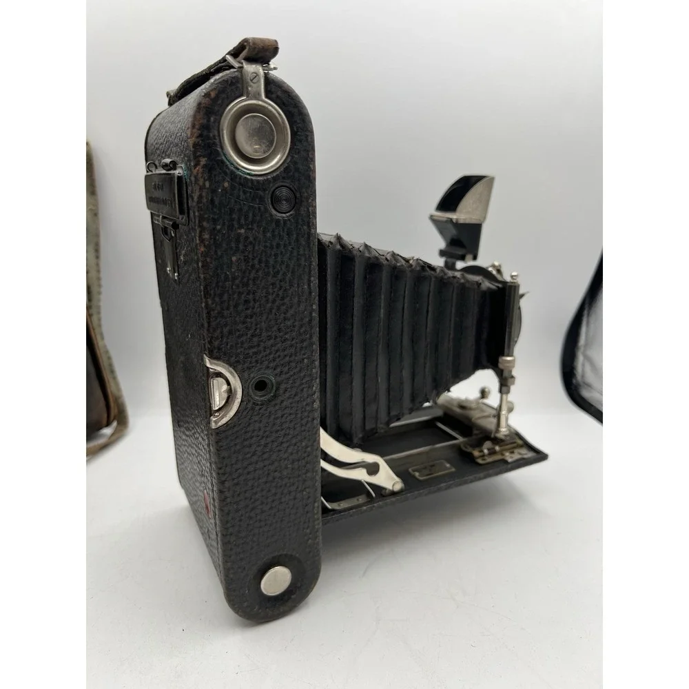 Antique‎ Kodak No. 3a Model C Autographic A-122 Film Folding Camera w/ Case